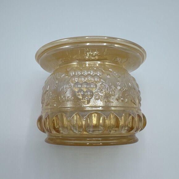 Fenton Glass Peach Opalescent Grape & Cable Spittoon - Picture 1 of 7